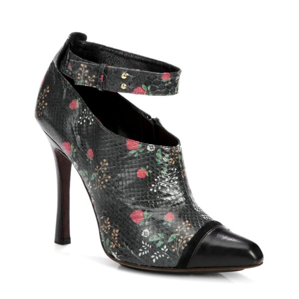 Derek Lam Devon Floral Print Ankle Booties